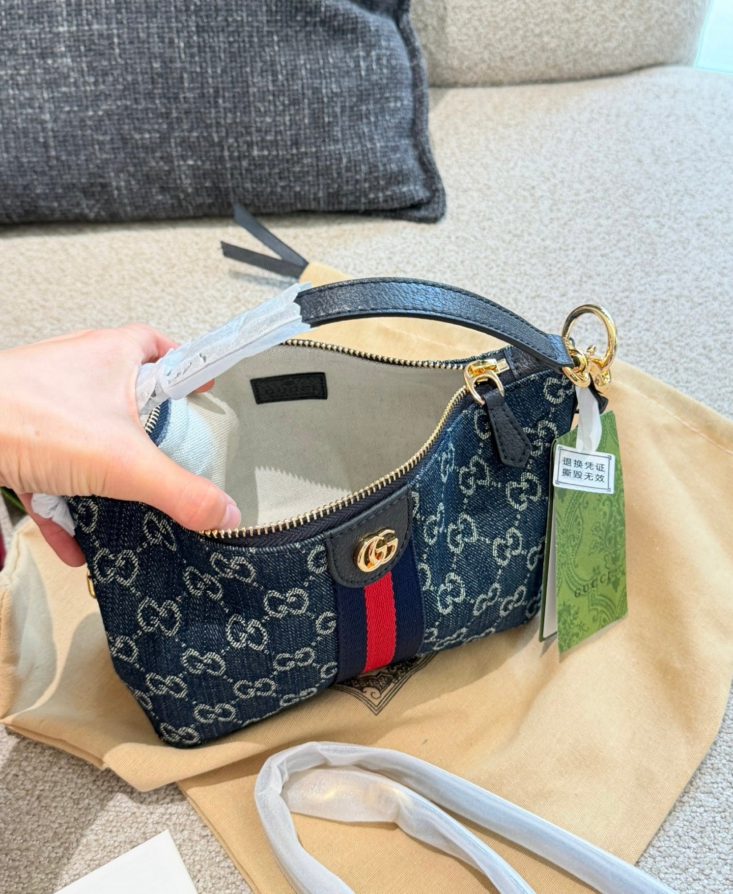 Cuero | Mini Shoulder Bag Denim Blue