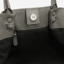 Demellier The Midi New York Stone Grey Small Grain Ecru Stitching