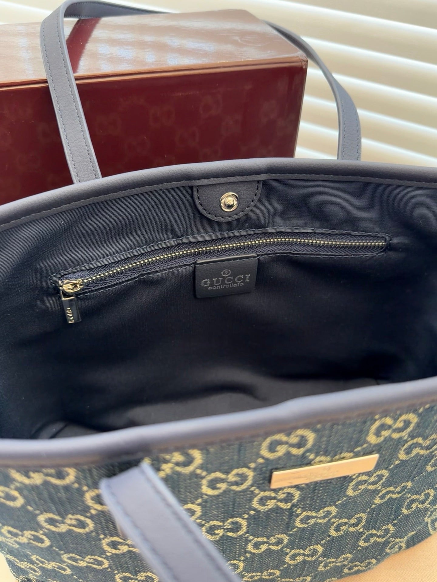 Cuero | Monogram Denim Shoulder Tote