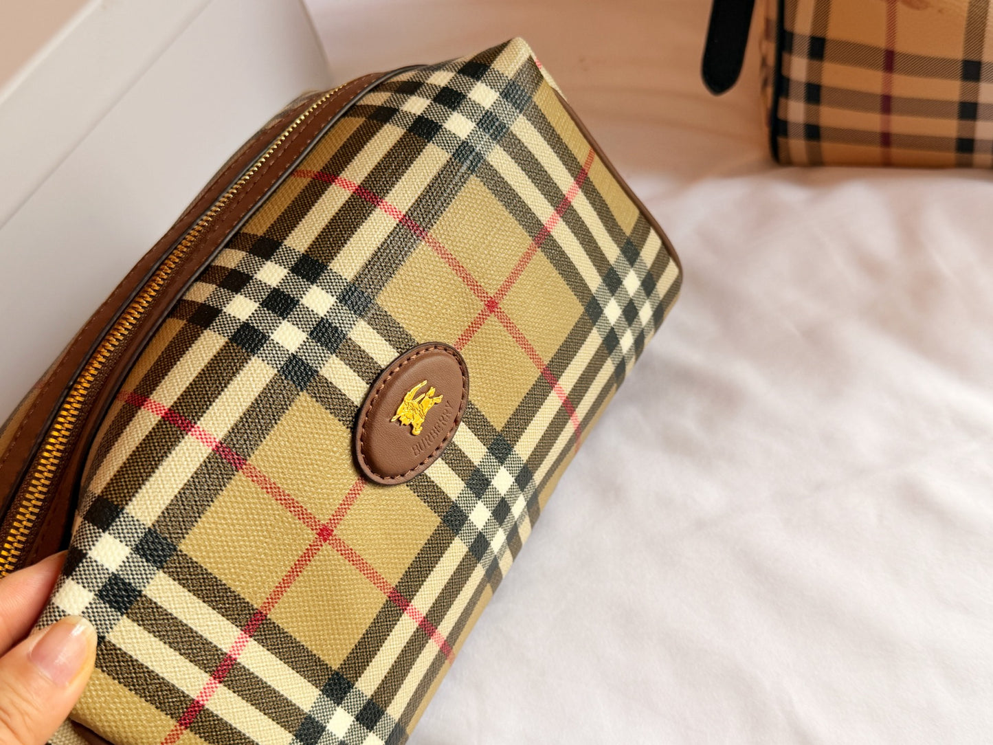 Cuero | Classic Check Cosmetic Pouch