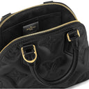 VUITTON Banane' bubblegram Alma BB bag with detachable strap & gold metallic hardware