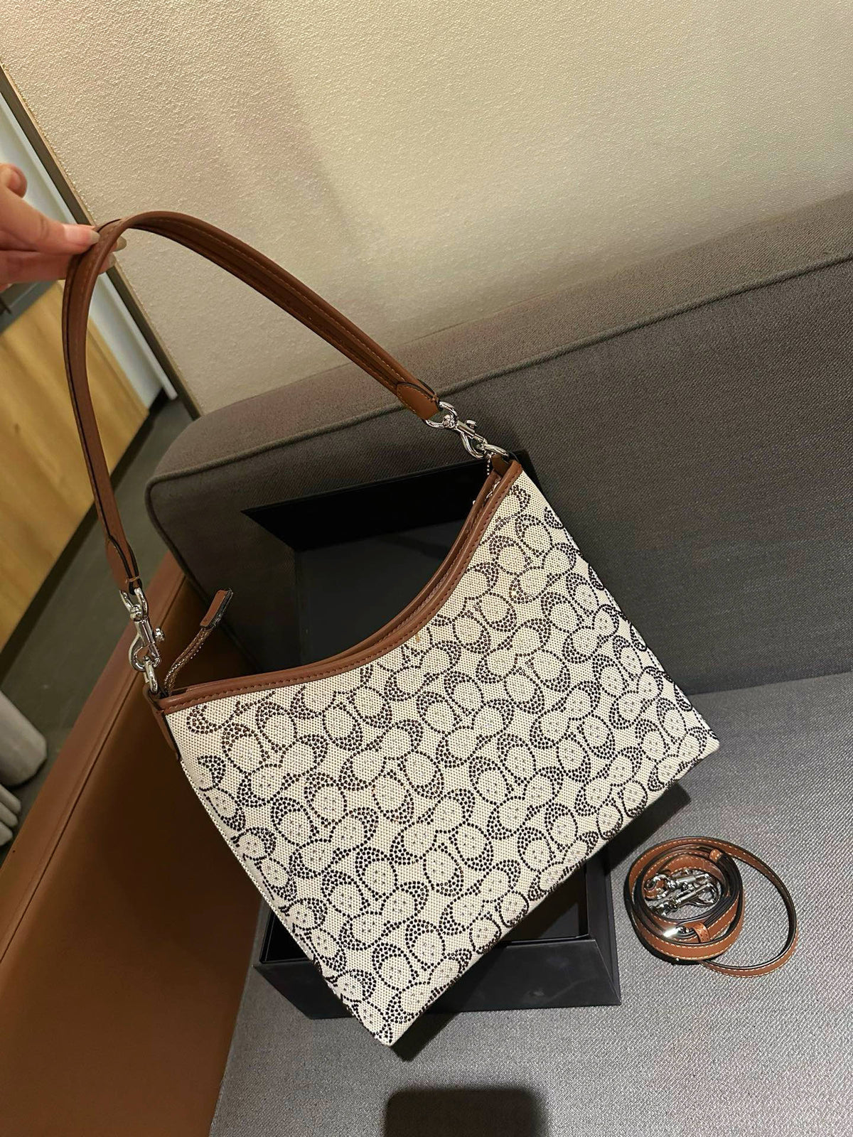 Cuero | Signature Rhinestone Shoulder Bag - White Multi