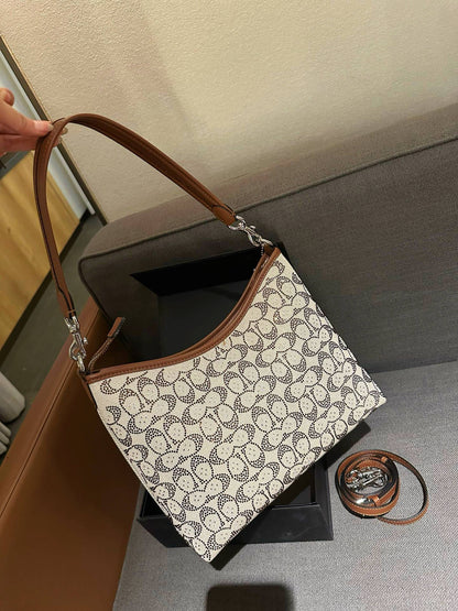 Cuero | Signature Rhinestone Shoulder Bag - White Multi