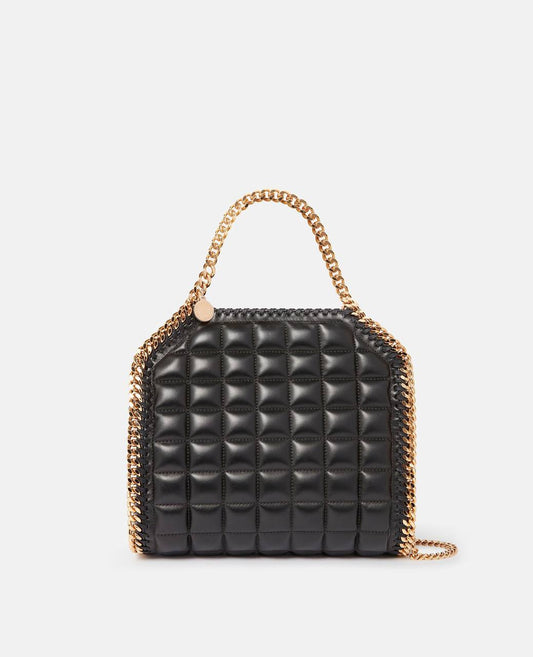 Cuero | Falabella quilted mini square tote bag