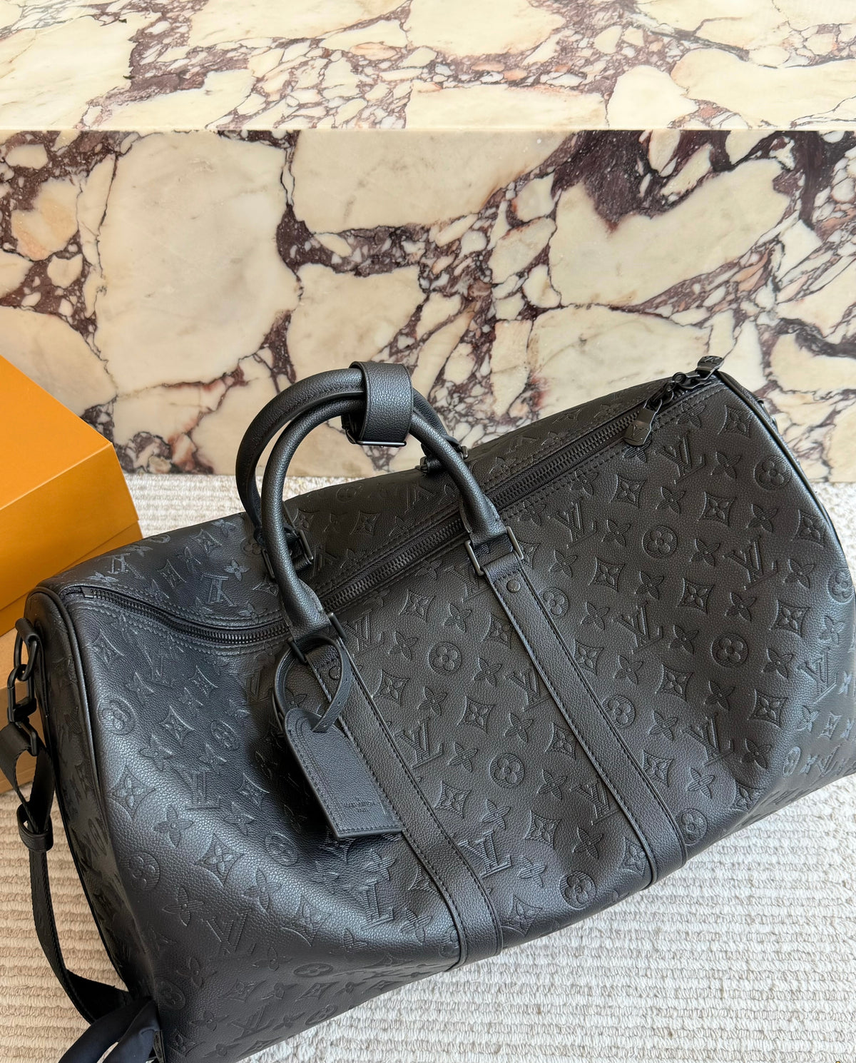 Cuero | Black Monogram Duffle Bag