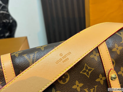 Cuero | Signature Monogram Buckle Flap Messenger Bag - Brown Monogram