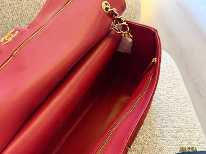 Cuero | Diamond Quilted Flap Chain Shoulder Bag - Burgundy Suede