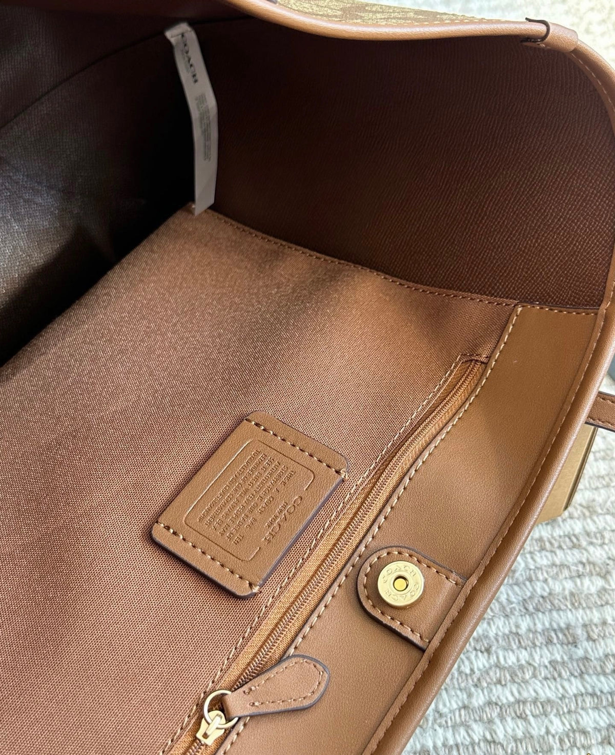 Cuero | Signature Monogram Open Tote - Khaki