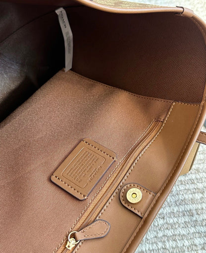 Cuero | Signature Monogram Open Tote - Khaki