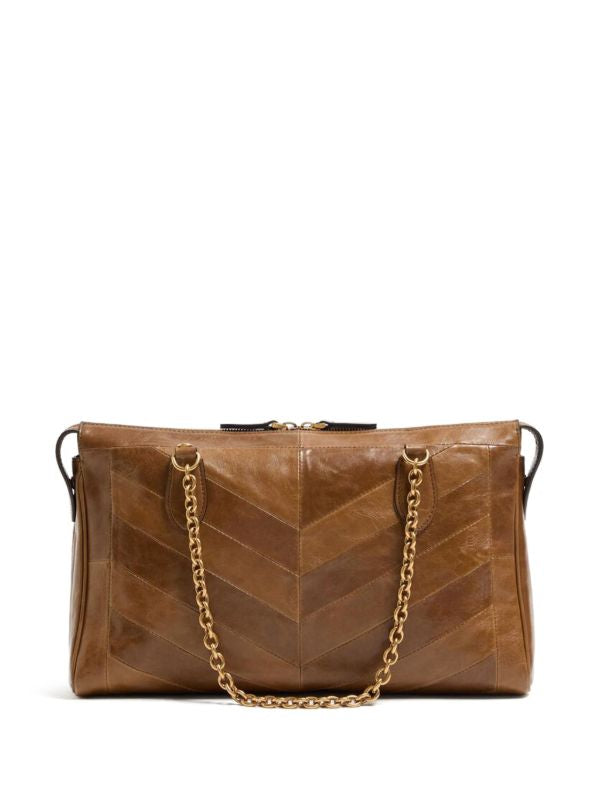 Cuero | Garavani 'Panthia' chevron-print shoulder bag