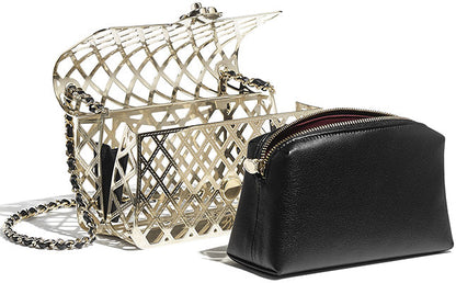 Cuero | Mini Gold Classic Bag With Pouch