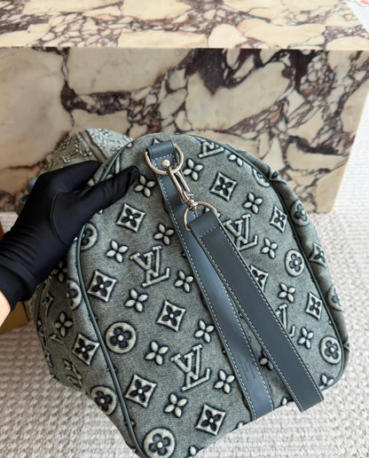 Cuero | Denim Monogram Duffle Bag