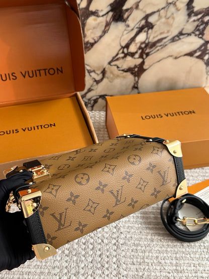 Cuero | Monogram Reverse Trunk Shoulder Bag