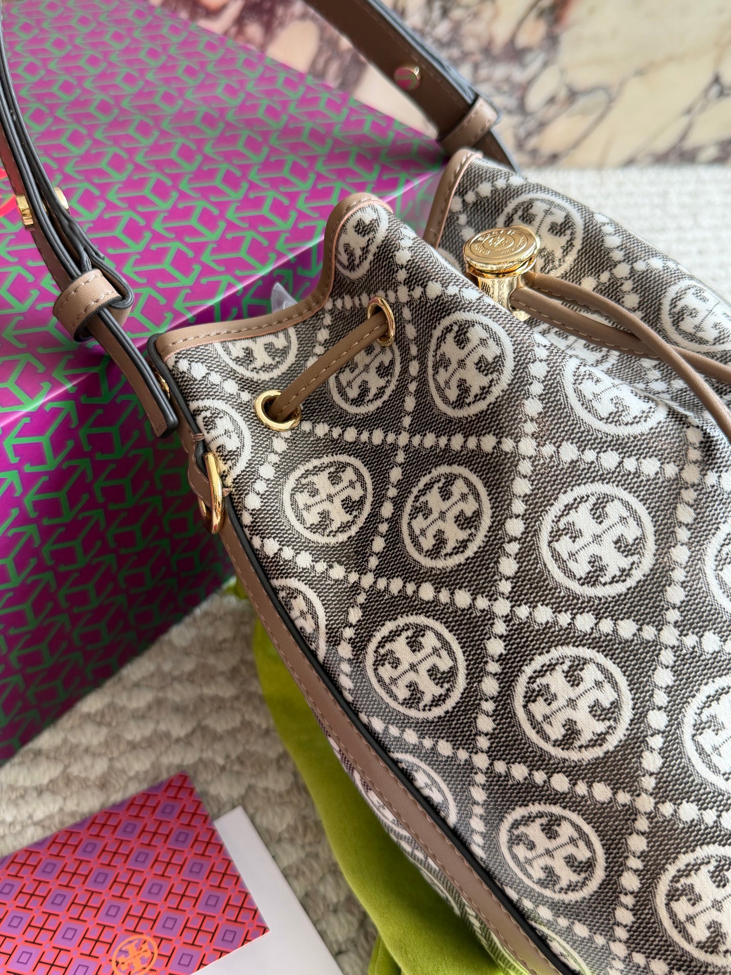Cuero | Monogram Bucket Bag