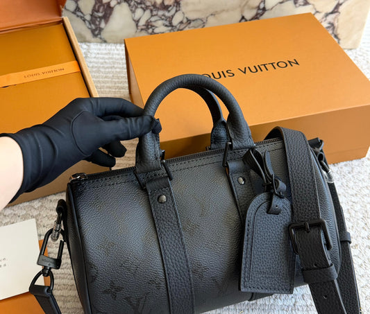 Cuero | Black Monogram Duffle Bag