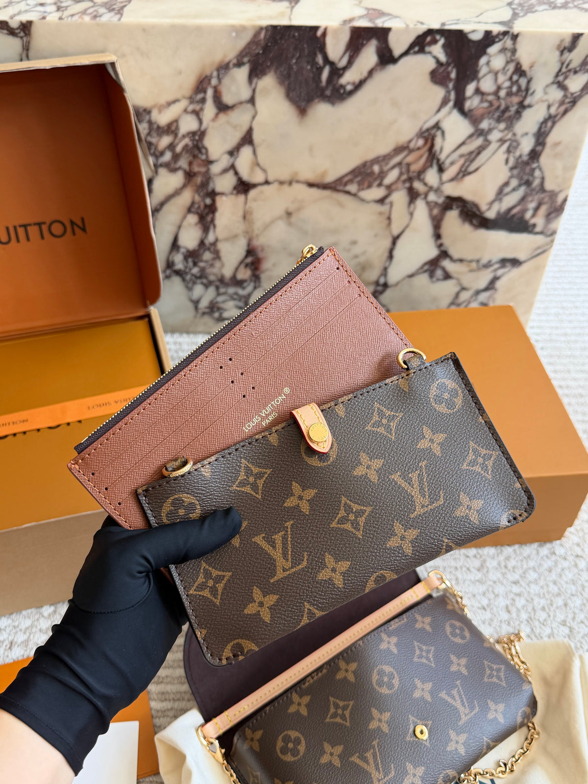 Cuero | Chain Wallet on Chain - Monogram Brown