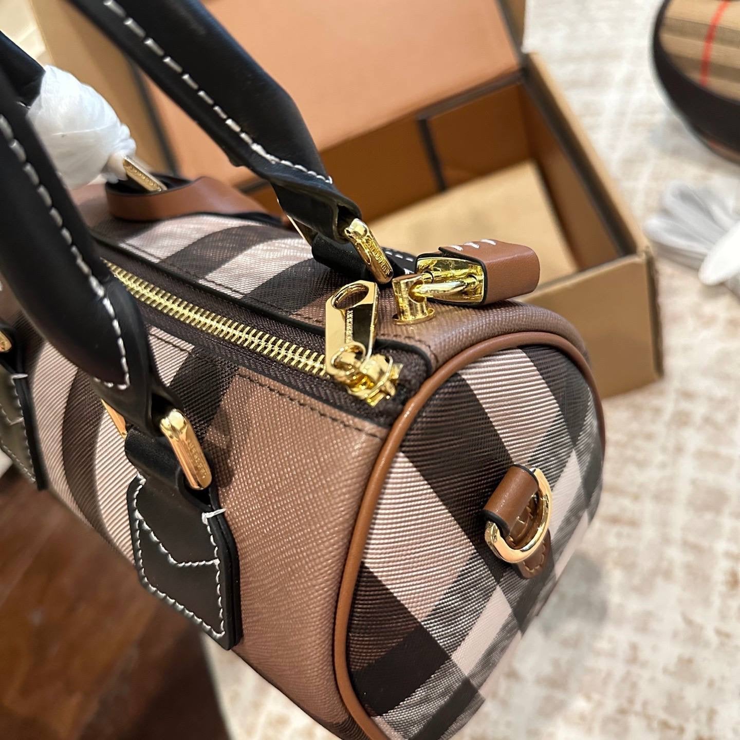 Cuero | mini check padlock tote bag