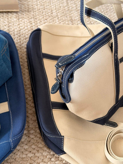 Cuero | Ralph Lauren Cotton Canvas Mini Shopper Tote in Natural