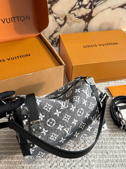 Cuero | Monogram Denim Trunk Bag