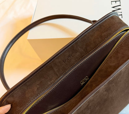Cuero | Signature Frame Tote - Mocha Suede