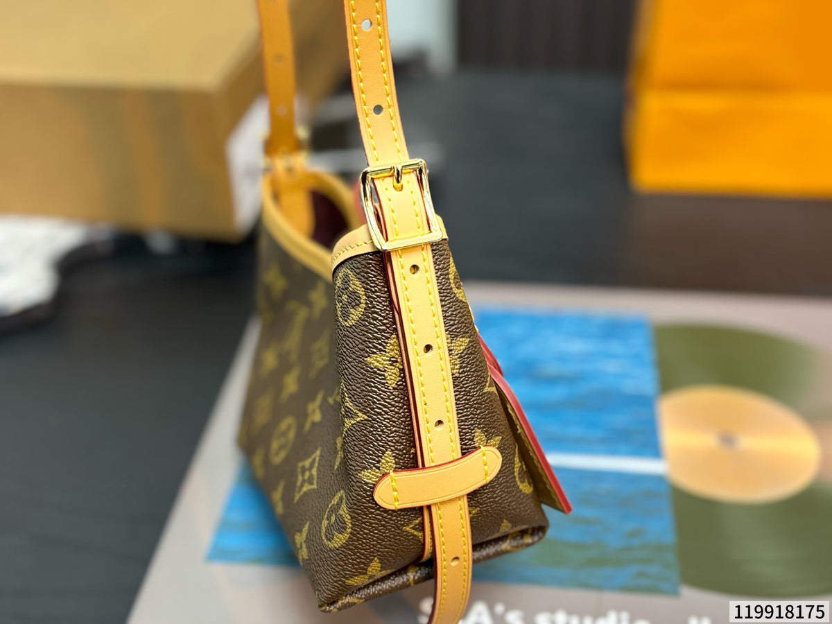 Cuero | Signature Monogram Mini Bow Crossbody Bag - Brown Monogram
