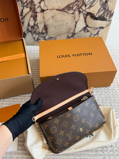 Cuero | Chain Wallet on Chain - Monogram Brown