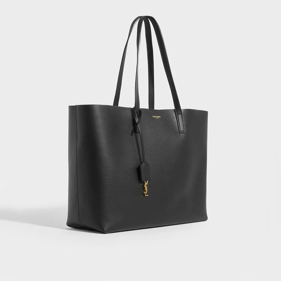 Cuero | Large Shopper Tote in Black Textured Leather