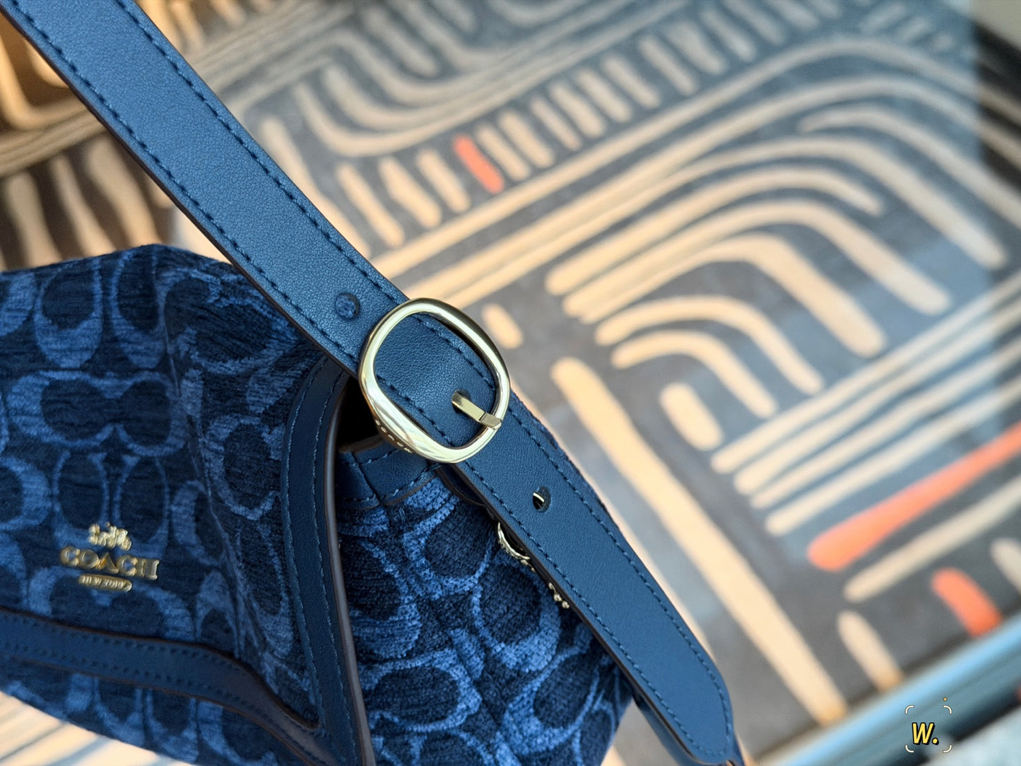 Cuero | Monogram Denim Shoulder Bag