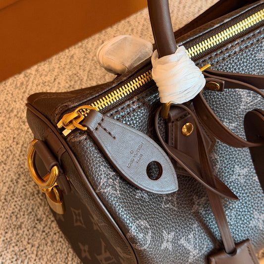 Cuero | Dark Brown Monogram Duffle Bag