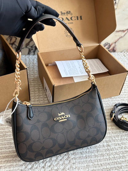 Cuero | Brown Monogram Baguette Bag