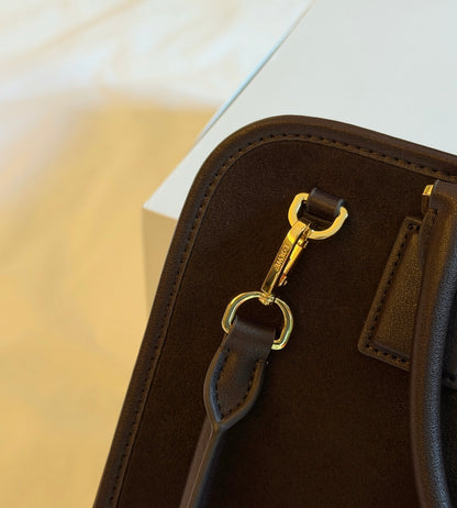 Cuero | Signature Frame Tote - Mocha Suede