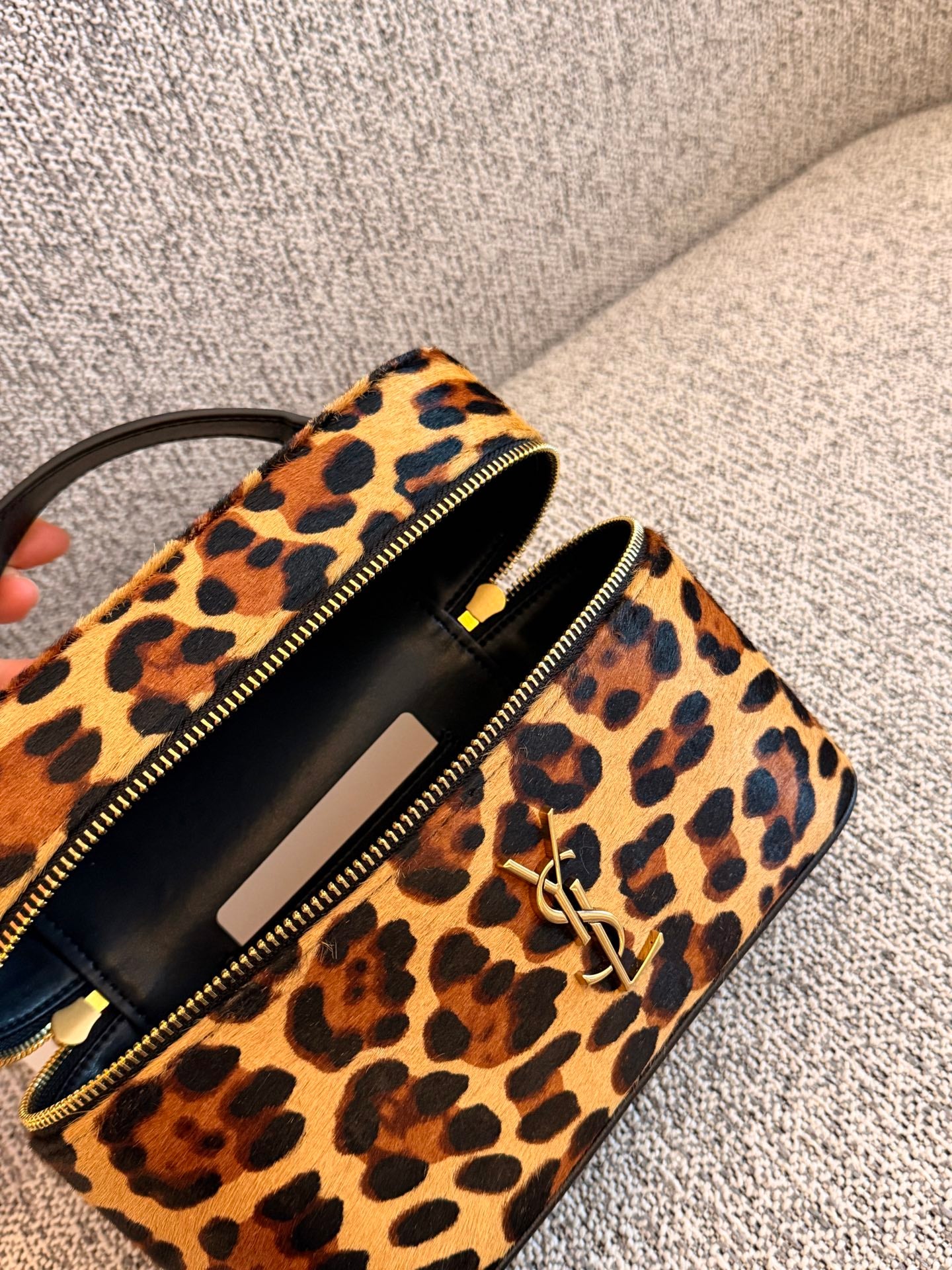 Cuero | Leopard Print Top Handle Vanity Bag