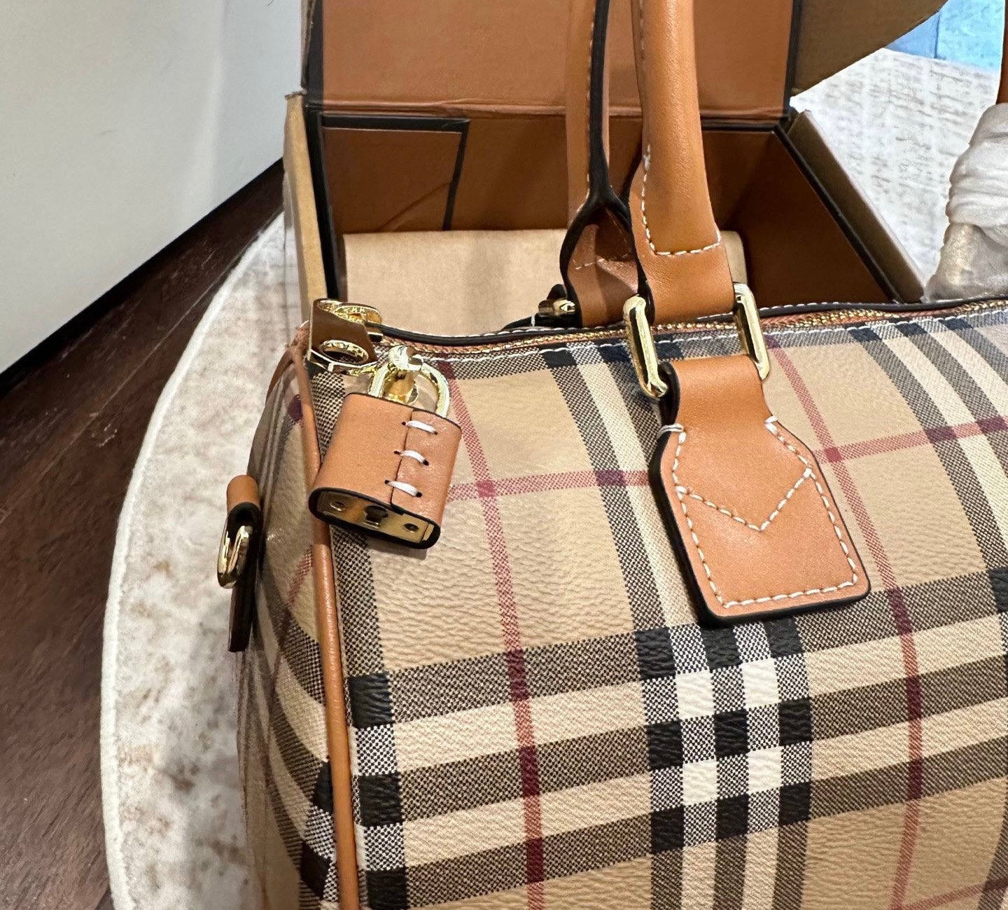 Cuero | medium Check satchel bag