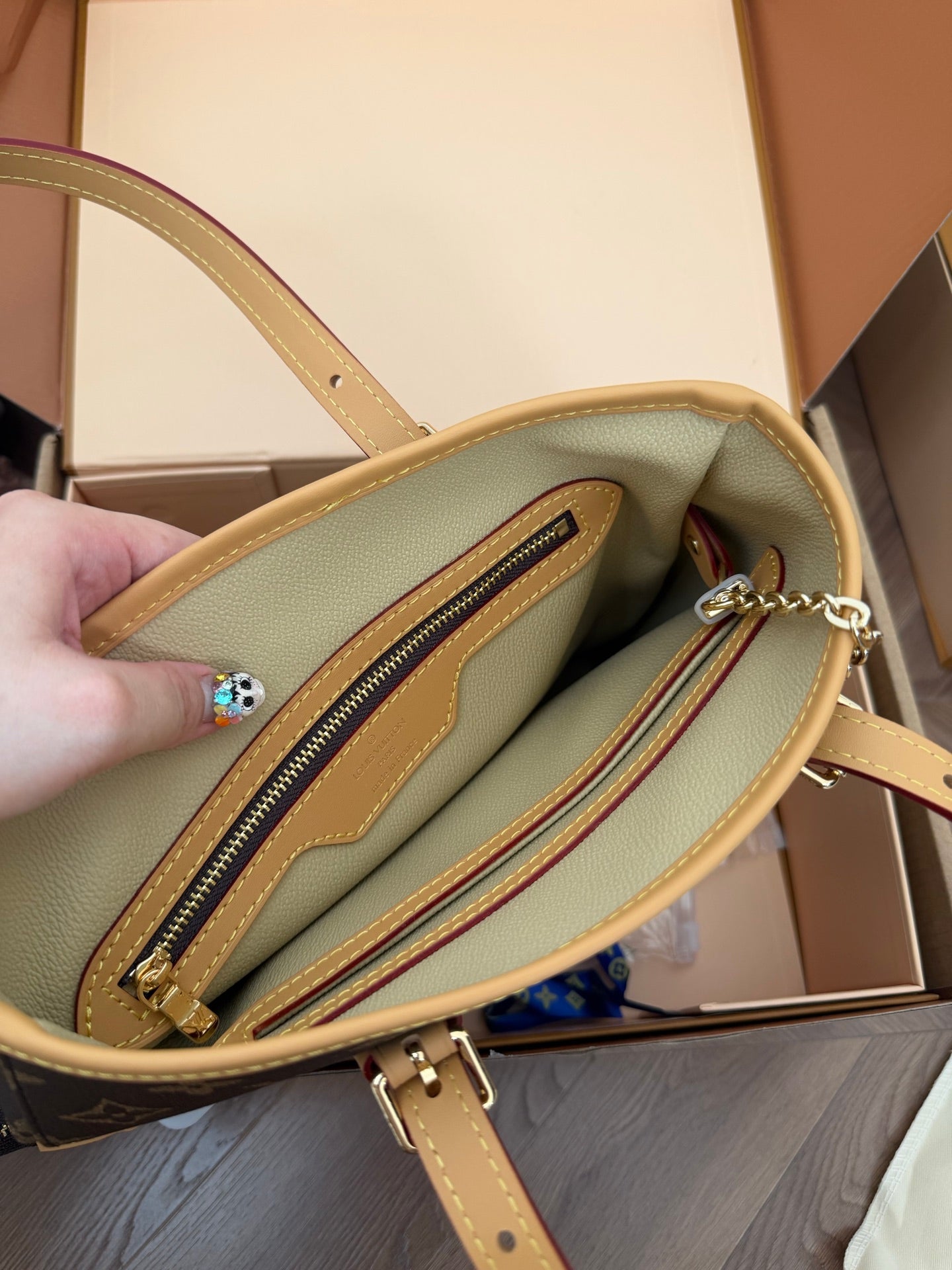 Cuero | Monogram Bucket Tote Bag Brown