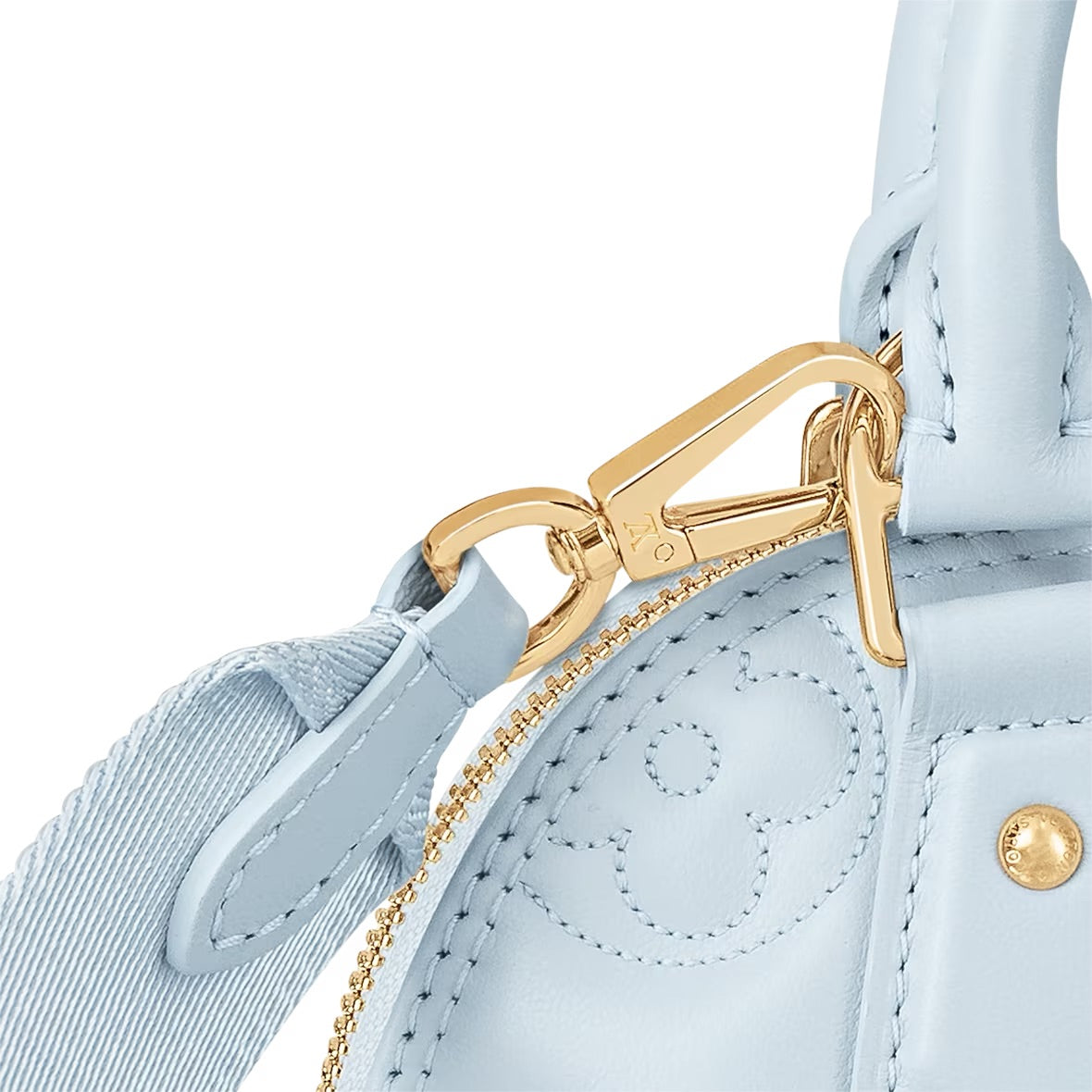 Cuero | VUITTON Banane' bubblegram Alma BB bag with detachable strap & gold metallic hardware