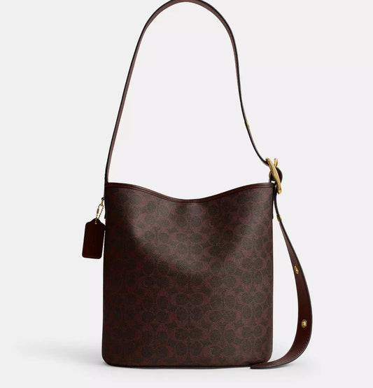 Cuero | BLEECKER BUCKET BAG IN SIGNATURE CANVAS