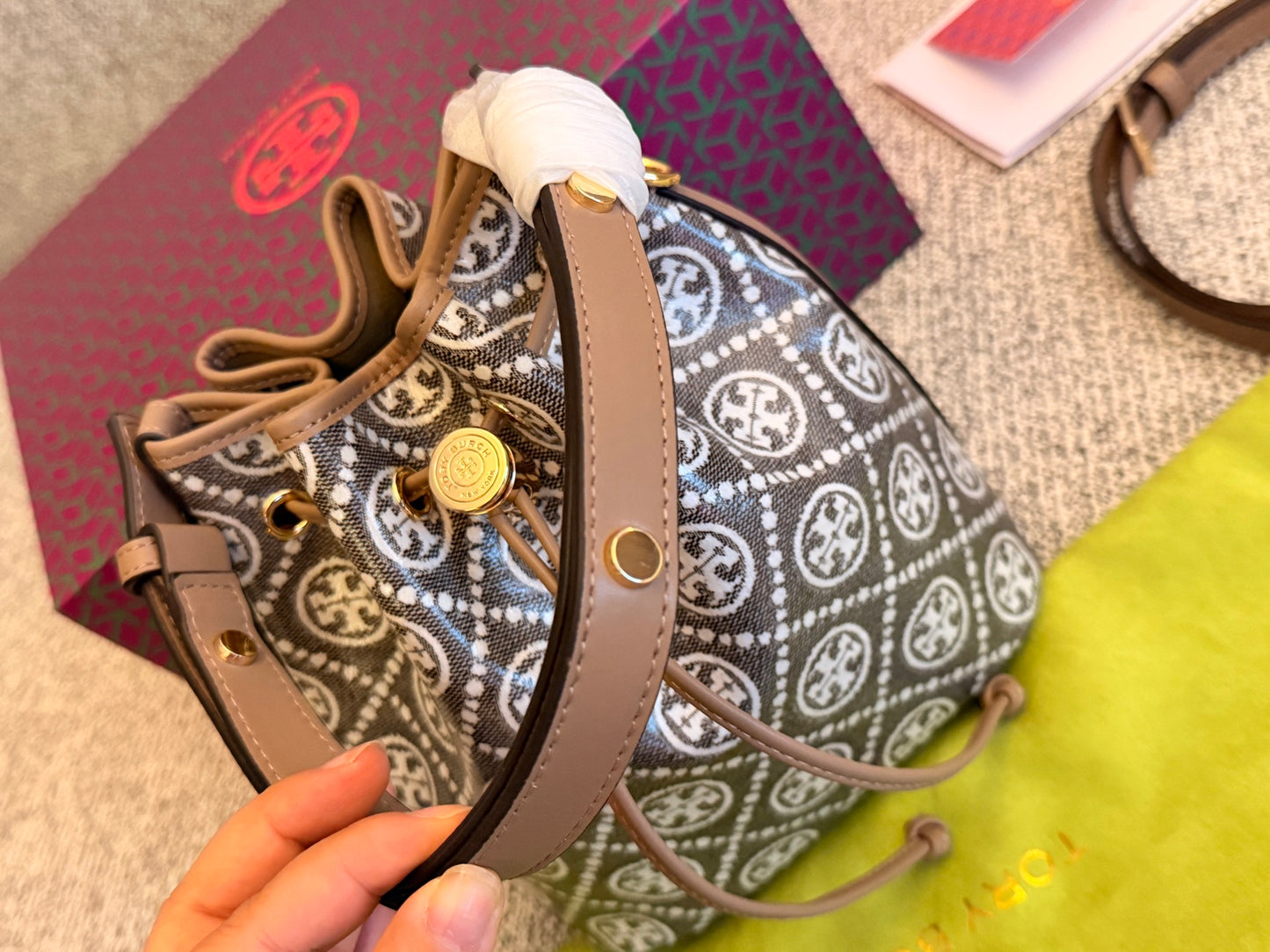 Cuero | Monogram Bucket Bag Set