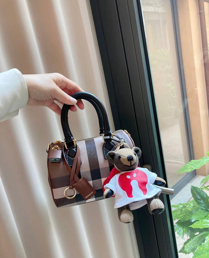 Cuero | mini check padlock tote bag