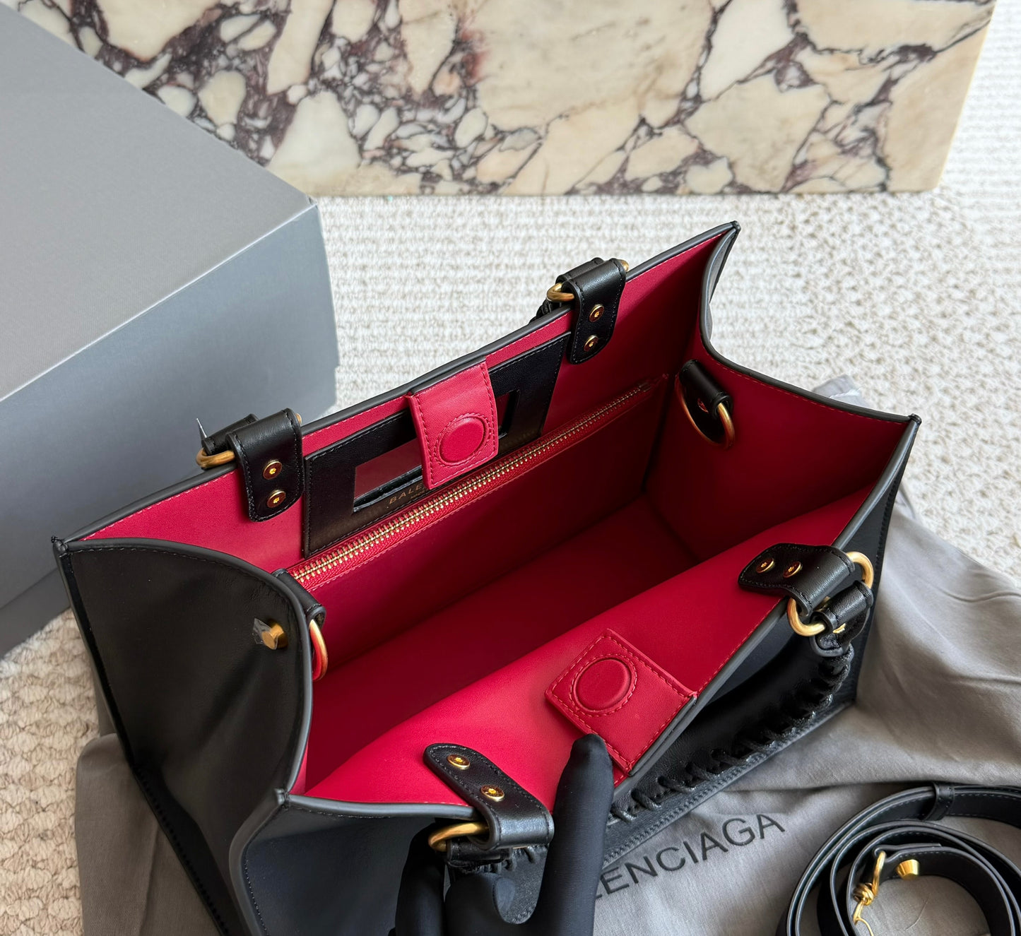 Cuero | Studded Zip Tote