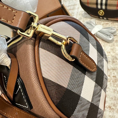 Cuero | mini check padlock tote bag