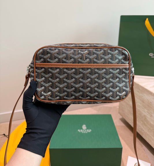 Cuero | Monogram Camera Crossbody Bag