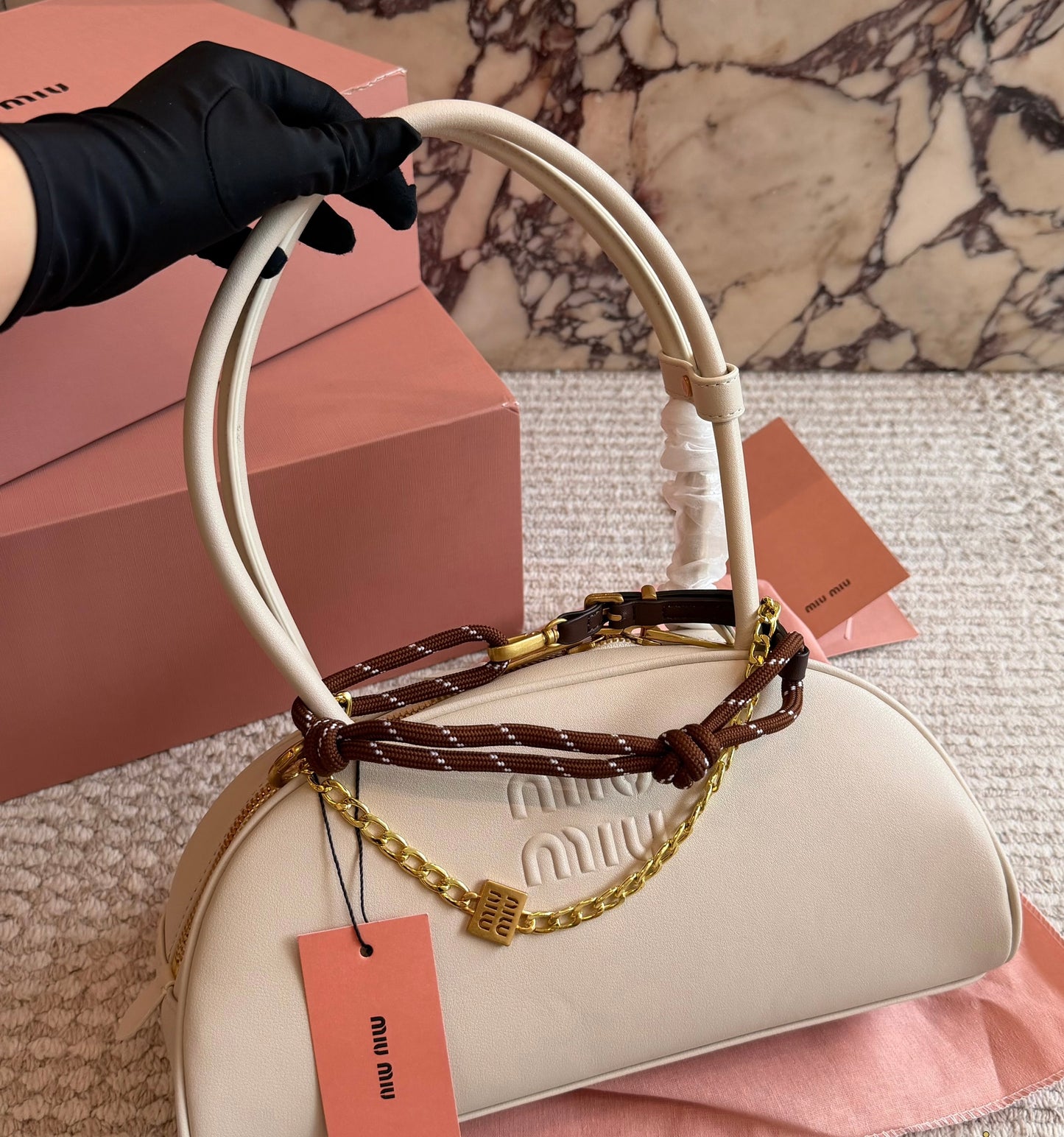 Cuero | Embossed Logo Dome Bag