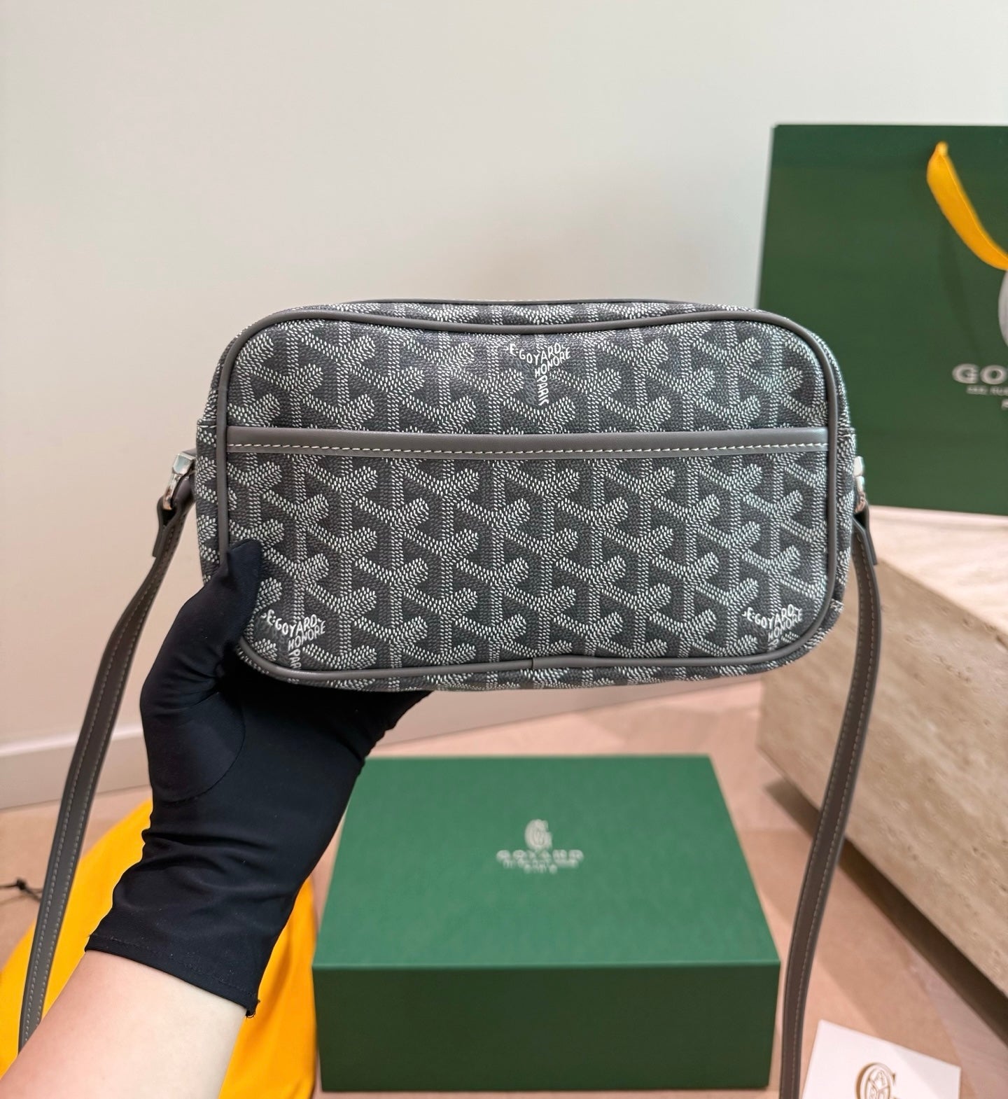 Cuero | Monogram Camera Crossbody Bag