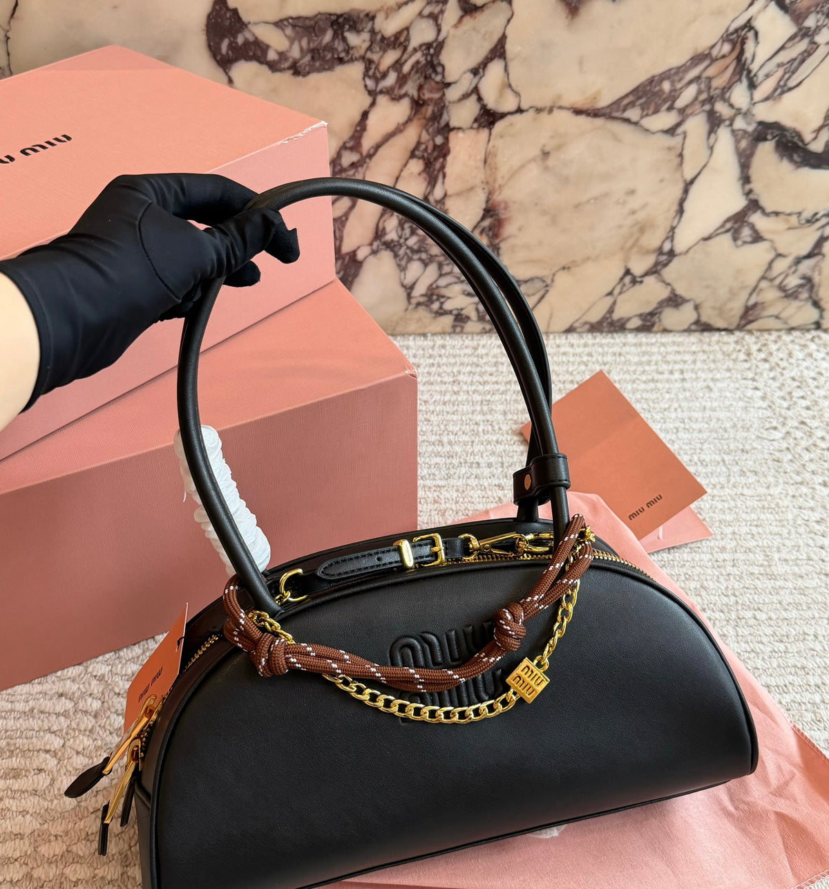 Cuero | Embossed Logo Dome Bag