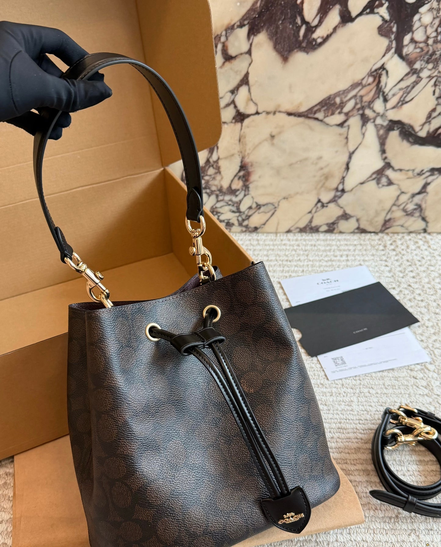 Cuero | Signature Canvas Bucket Bag