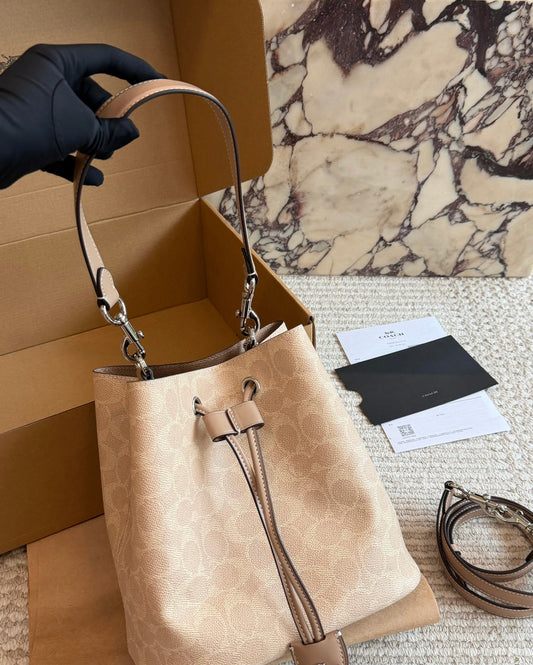 Cuero | Signature Canvas Bucket Bag