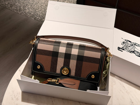 Cuero | Vintage Check Note Bag - Brown