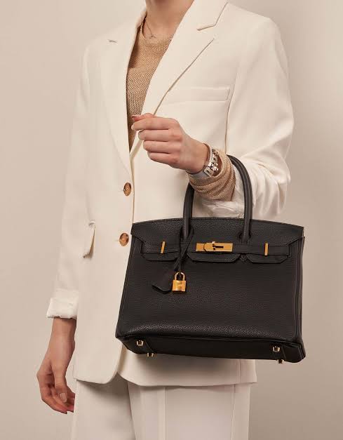 Cuero | Birkin Black Leather Gold Hardware