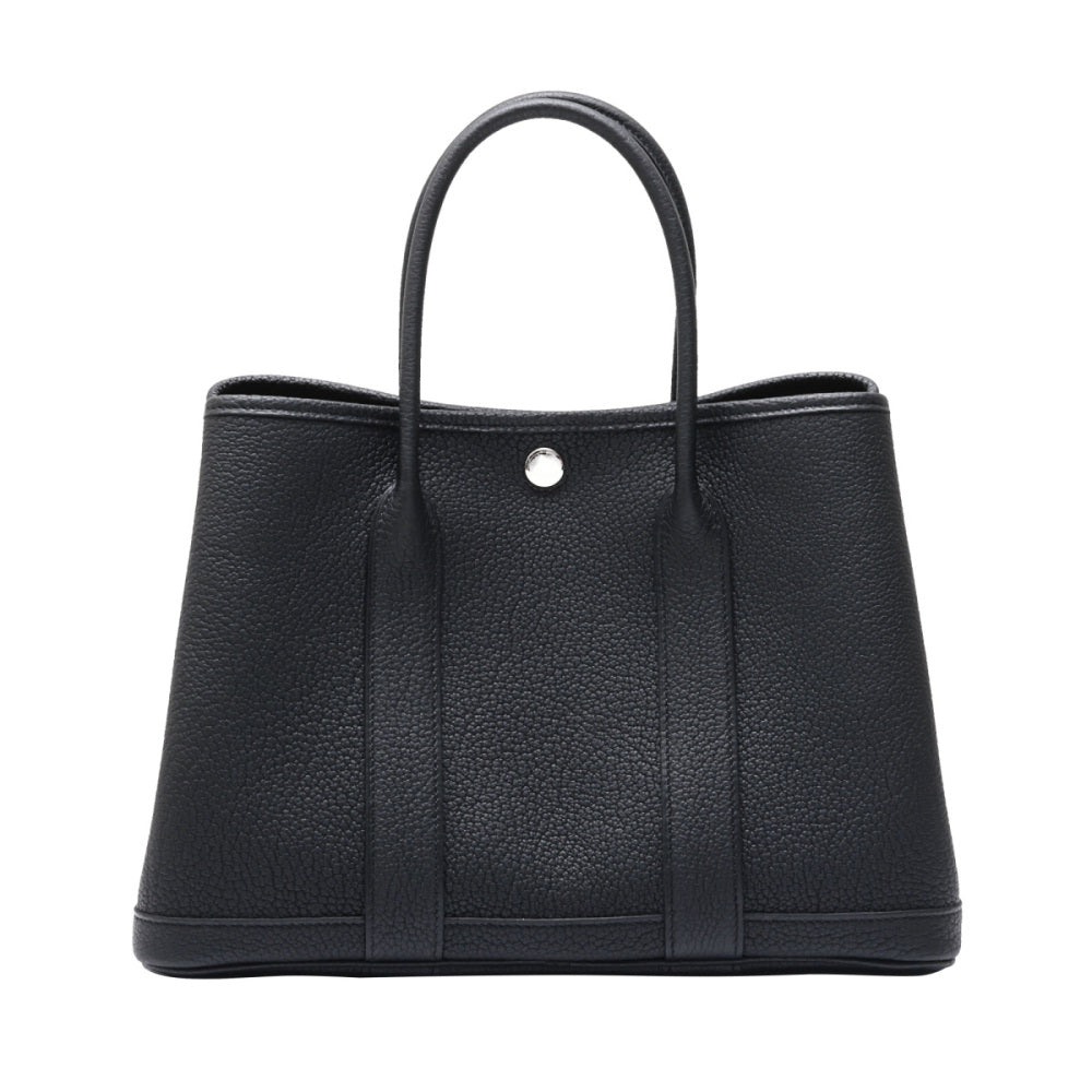 Cuero | Garden Party Black Silver hardware K stamp