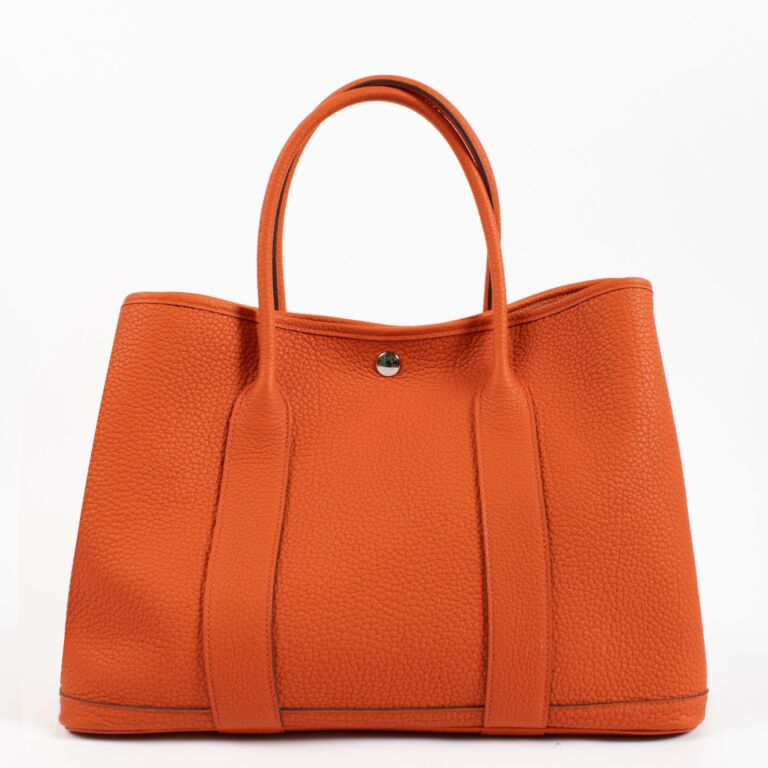 Cuero | Garden Orange Black Silver hardware K stamp